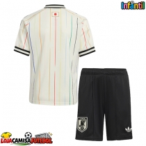 Camisa de Futebol Japão Equipamento Secundário Infantil Mundo 2026 Manga Curta (+ Calças curtas)